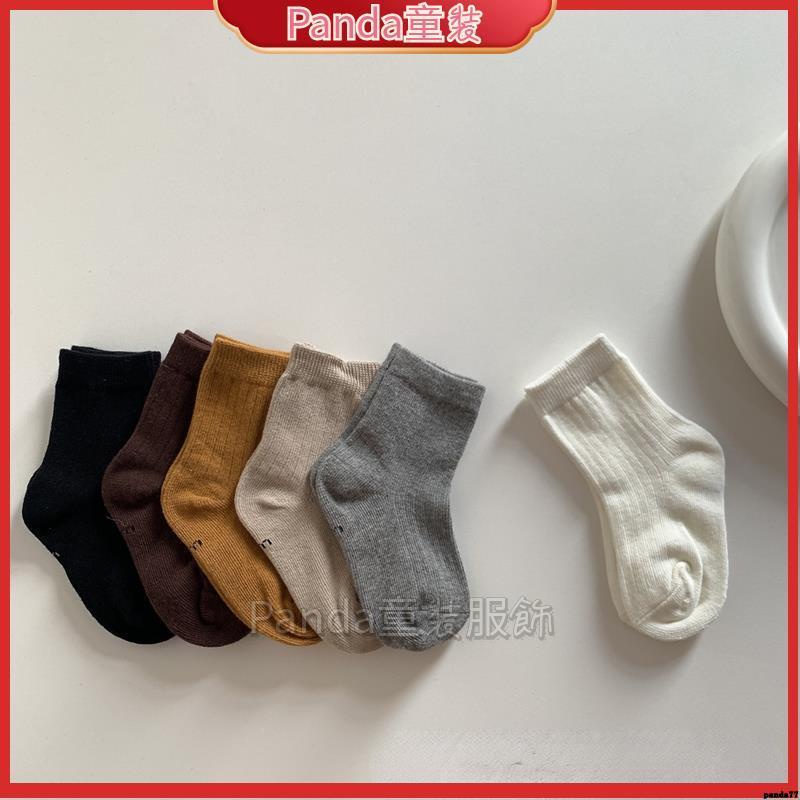 💖Panda💖Ins新款嬰兒純棉短襪6純色簡約短襪幼兒柔軟兒童襪0-5歲