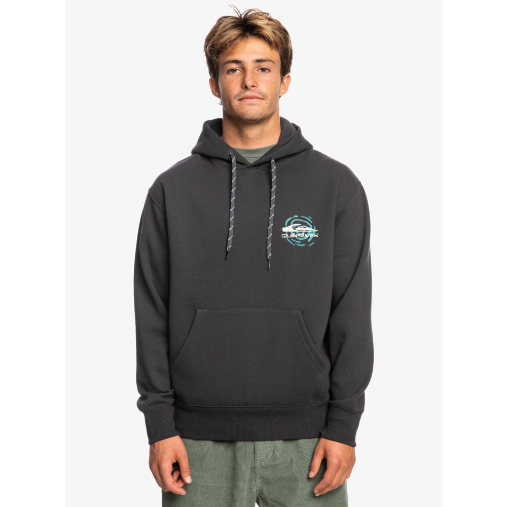 QUIKSILVER - MOONLIT MOUNTAIN HOODY 男款 快乾保暖機能帽T 連帽上衣 黑色-S