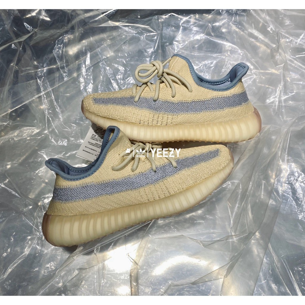 Adidas Yeezy Boost 350 V2 Linen 麻布 奶茶 側邊 反光 FY5158