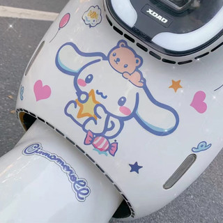 機車貼紙 可愛玉桂狗大耳狗電動車摩托車貼紙裝飾遮擋劃痕貼紙電瓶車裝飾
