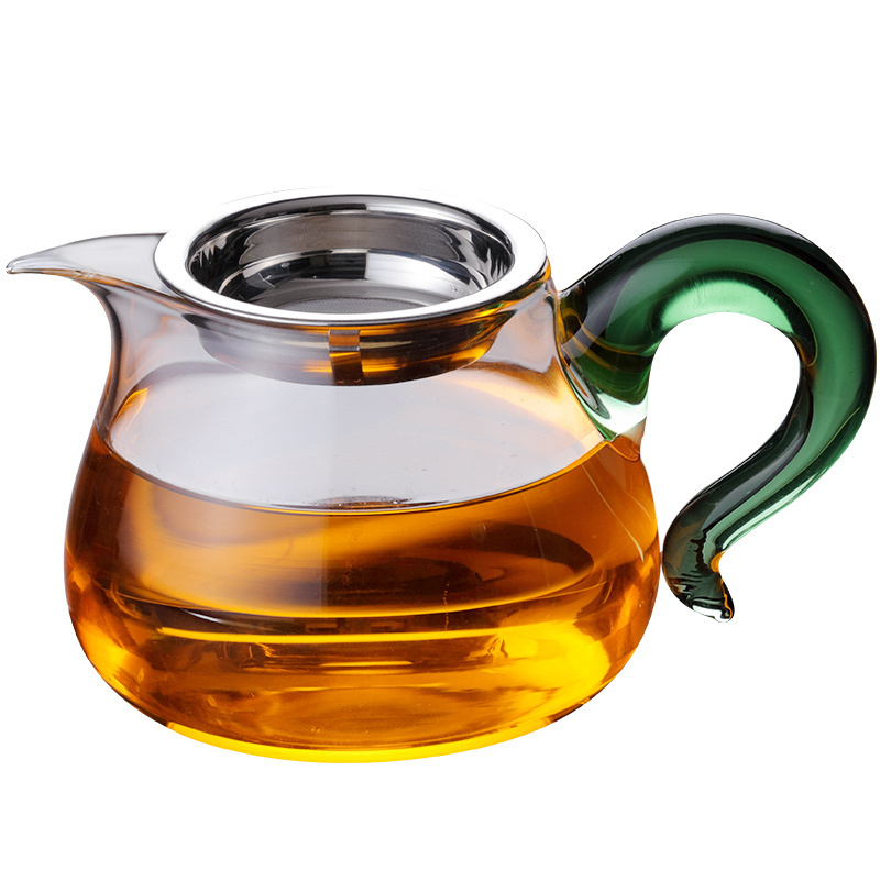 玻璃 公道杯 加厚 耐熱 帶 濾網 茶漏 一體 套裝 茶具 配件 水晶 公杯 分茶器