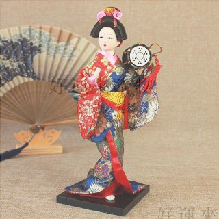 日本人偶人形和服娃娃裝飾日本藝妓人偶擺件 和服娃娃 絹人布偶裝飾
