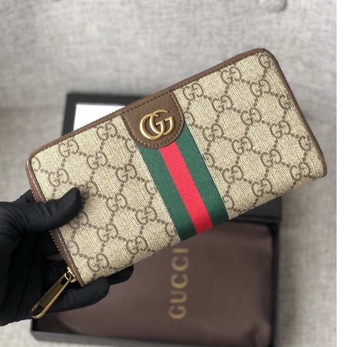 睿萱二手全新GUCCI 古奇 男包 長夾 長錢包 錢包 拉鏈長夾 男錢包 經典款 男用錢包 男生包 多卡位 帆布錢包