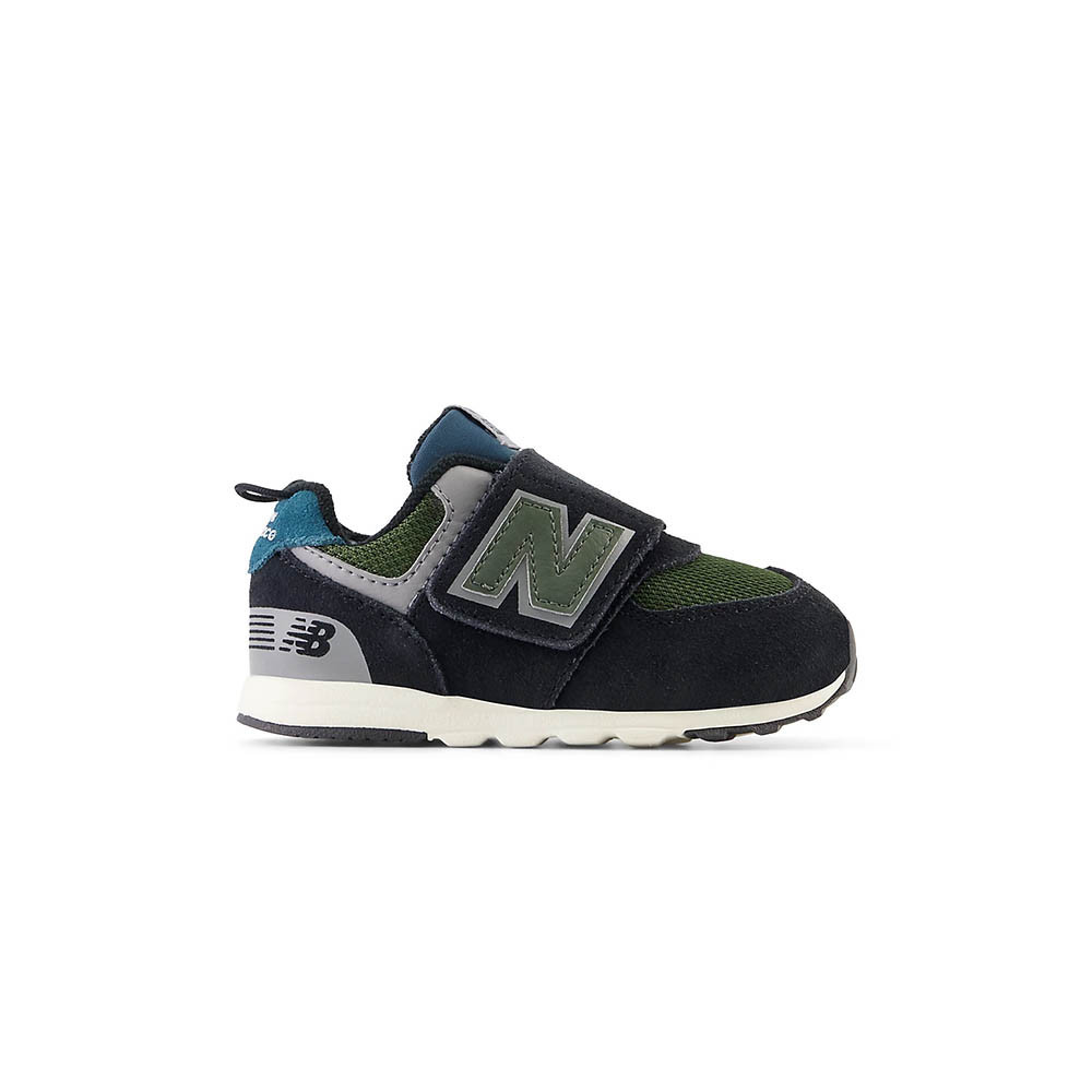 New Balance NB574 童鞋 黑綠色 小童 魔鬼氈 慢跑鞋 NW574KBG