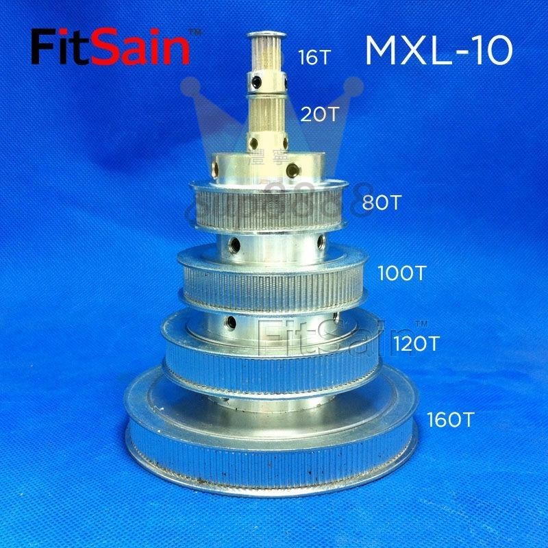 FitSain-MXL帶寬10同步輪16/20/25/80/100/120/160齒皮帶輪齒輪免運/台灣出貨⚡⚡