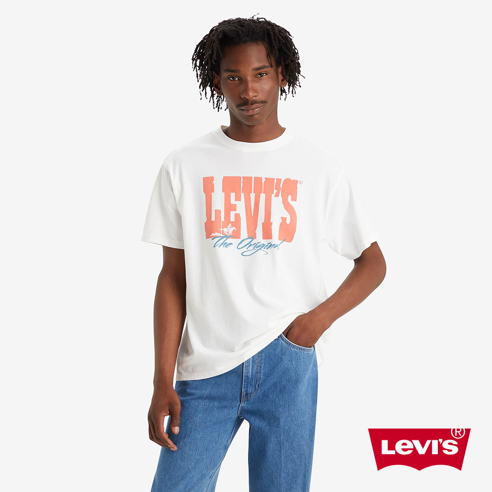 Levis 短袖T恤 / 復古字體式塗鴉 / 寬鬆復古版型  男款 87373-0105 人氣新品