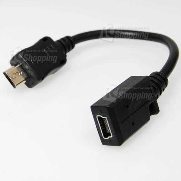 iCShop－WIR-23 Micro USB公 轉 mini USB母 數據線 8cm●368110900052●限量