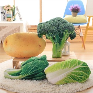 有趣抱枕😄❥ 創意仿真蔬菜抱枕禮物毛絨玩具大白菜青菜土豆西蘭花玩偶靠墊