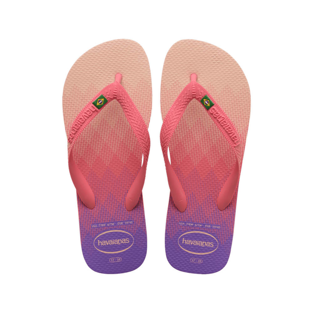 Havaianas Brasil Fresh 女鞋 粉紫色 國旗 漸層 夾腳拖 人字拖 拖鞋 4145745-0076U