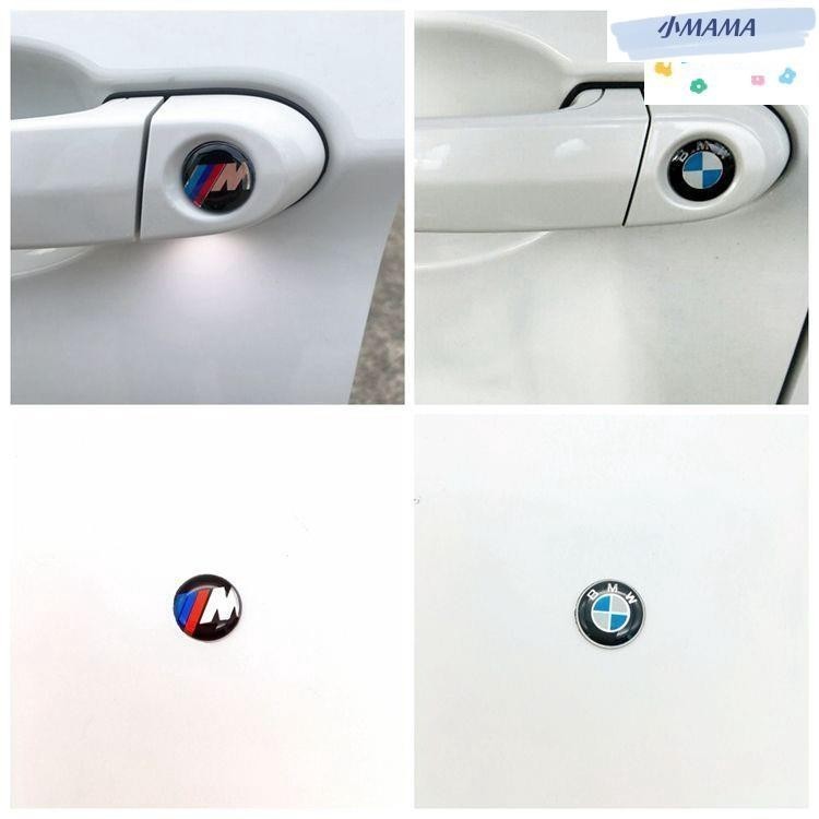 M~A 4個18mm車門鑰匙孔標貼 適用於BMW門把手標鎖芯貼 改裝標誌鎖眼貼 適用於寶馬 X1X3X5X6新老款3系