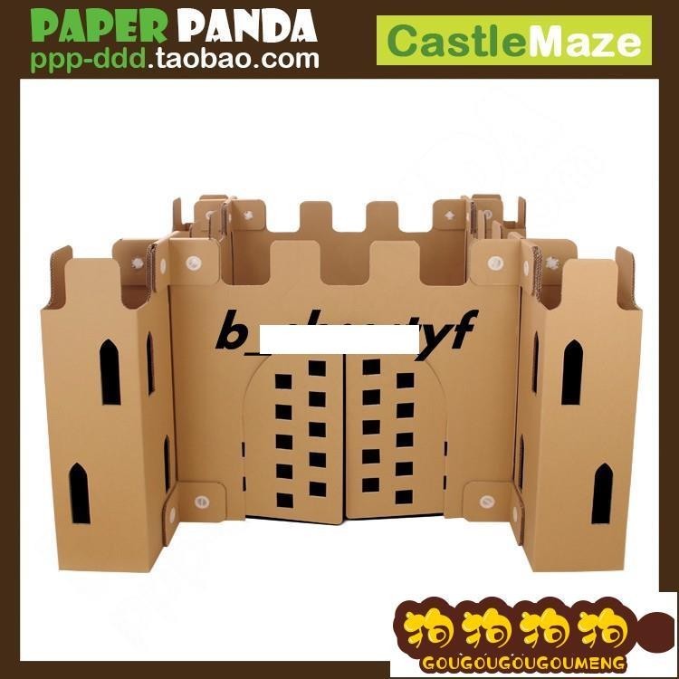 現貨免運PAPER PANDA 幼兒園兒童室內大型城堡迷宮遊戲屋玩具屋紙房子帳篷