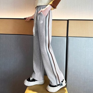 女童褲子秋冬2024新款冬季加絨保暖洋氣兒童運動長褲中大童休閒直筒褲