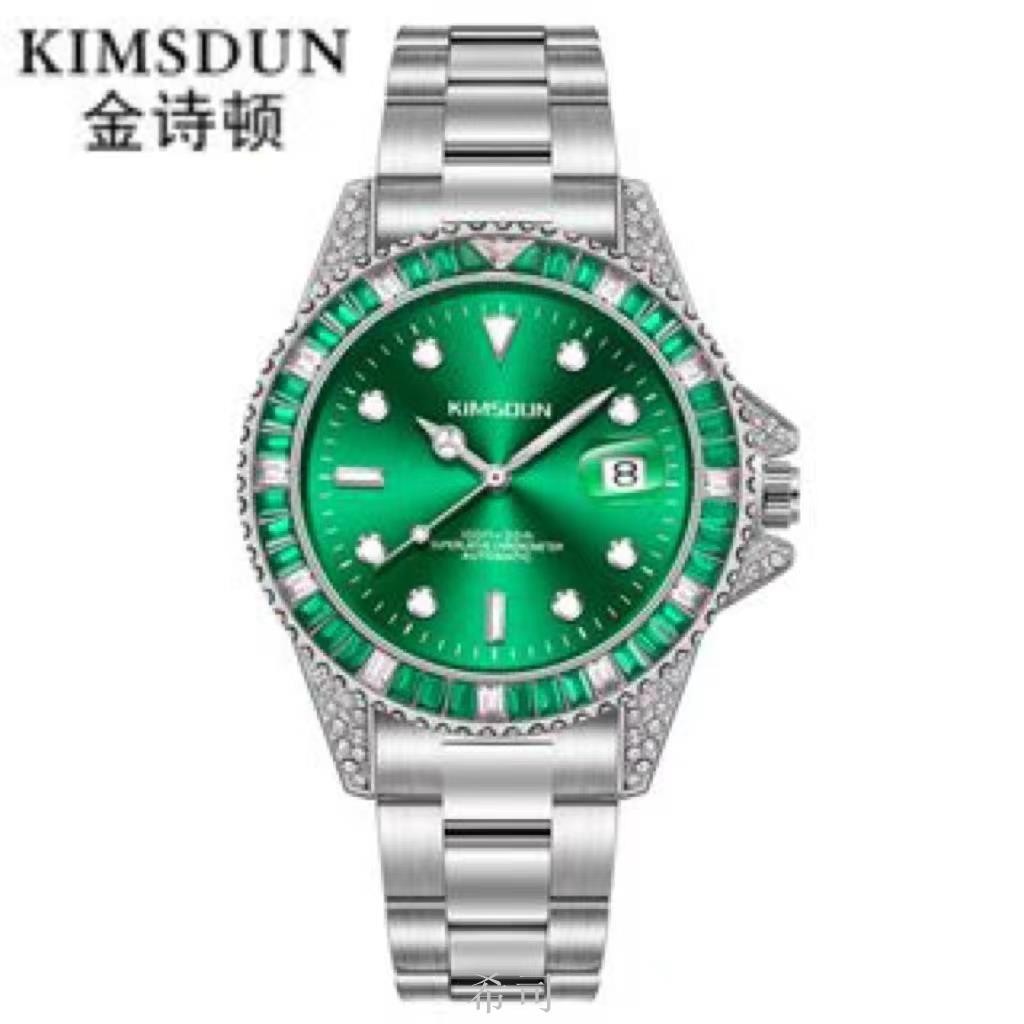【希司】KIMSDUN/男士手錶 綠水鬼 全自動機械錶 鋼帶 防水錶
