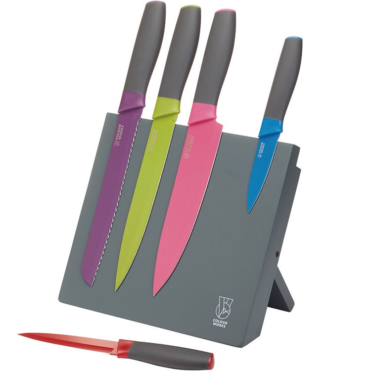 台灣現貨 英國《Colourworks》磁吸刀座+刀具5件 |