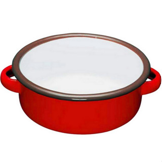 台灣現貨 英國《KitchenCraft》琺瑯雙耳濃湯碗(紅14cm) | 飯碗 湯碗