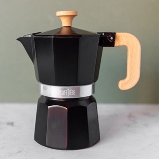 臺灣現貨 英國《La Cafetiere》義式摩卡壺(黑6杯) | 濃縮咖啡 摩卡咖啡壺