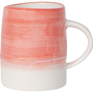 台灣現貨 美國《NOW》裂紋瓷製馬克杯(珊瑚紅340ml) | 水杯 茶杯 咖啡杯
