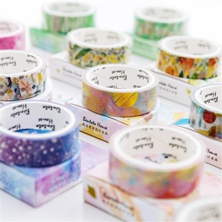 1 Pc Flower Forest Dream Starry Sky Colorful Gilding Washi