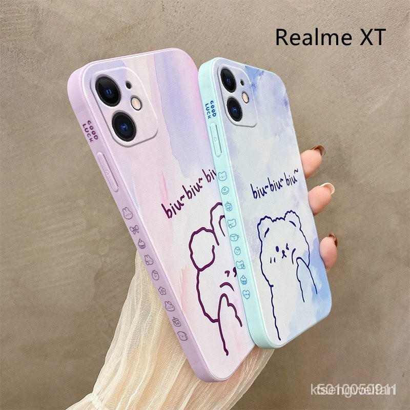 卡通側邊液態手機殼 適用 OPPO Realme8 Realme7 Realme XT Realme X7pro 手機殼