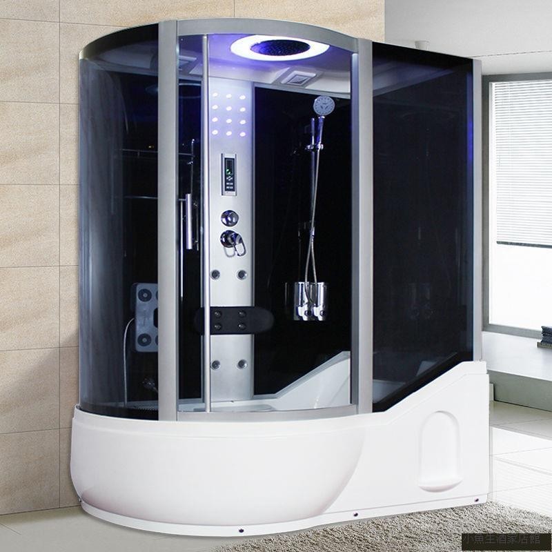 High Quality 整體淋浴房帶浴缸沖浪蒸汽洗澡間一體式浴室桑拿泡澡浴室鋼化玻璃