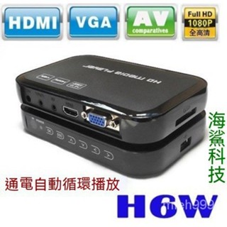 HDMI+VGA 高畫質媒體播放器 1080P H6W高畫質播放器 多媒體播放器