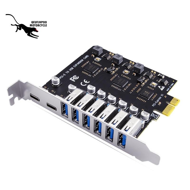 ♠Usb 3.2 和 Type C PCI-E 擴展卡 PCIE 轉 USB 控制器 6 端口