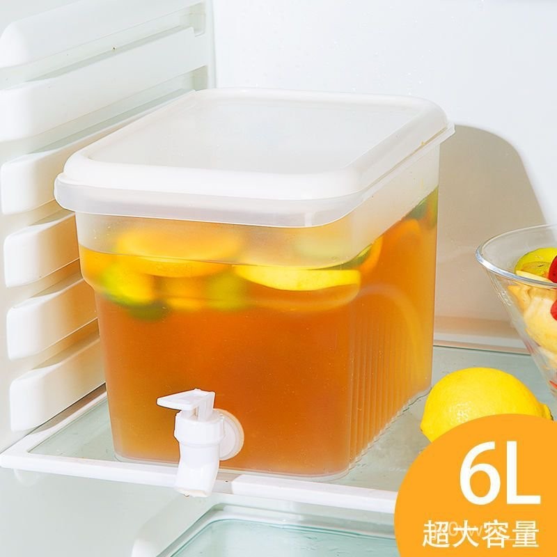 🔥客製/熱賣🔥夏天冰水涼水桶冷水壺帶龍頭冰箱傢用大容量網紅茶壺可樂桶 2RUJ