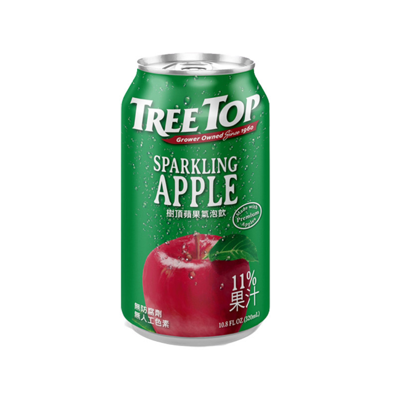 《Treetop》樹頂蘋果氣泡飲 320ml/罐-雙11限量促銷 【蝦皮/超取限購12罐】 【合迷雅旗艦館】