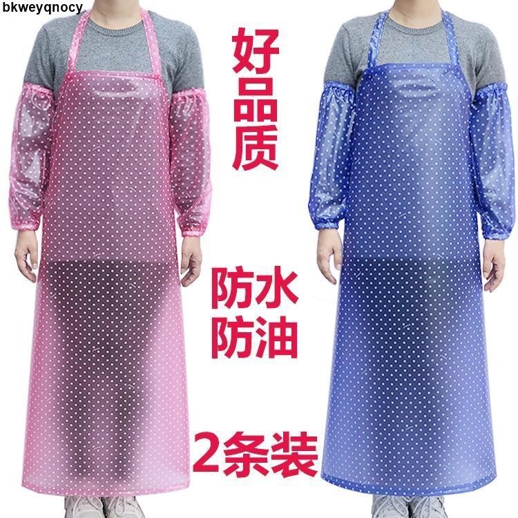 新款圍裙❤pvc圍裙防水防油長款加厚男女廚房透明軟皮圍腰工廠水產工作罩衣