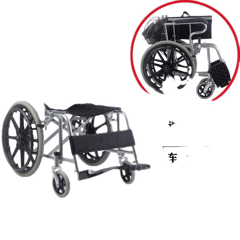 【質量保證】折疊輪椅老人輕便便攜旅行超輕手動手推車老年殘疾人代步車可批髮德國老人輪椅 折疊輕便代步拉桿輪椅 手推車