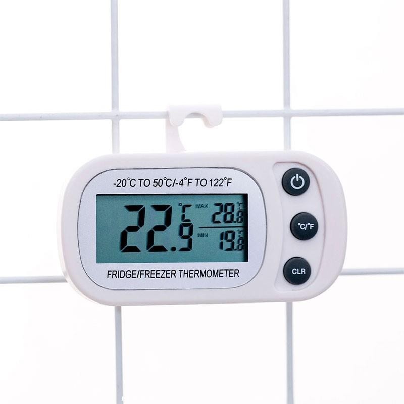 低價熱銷中🎉廚房冰箱專用電子溫度計 防水冰箱冷凍室溫度計 最大/最小記錄功能 數字液晶顯示器