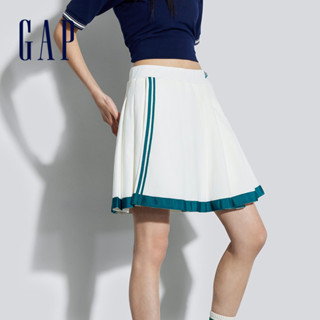 Gap 女裝 Logo百褶短裙-白色(876133)
