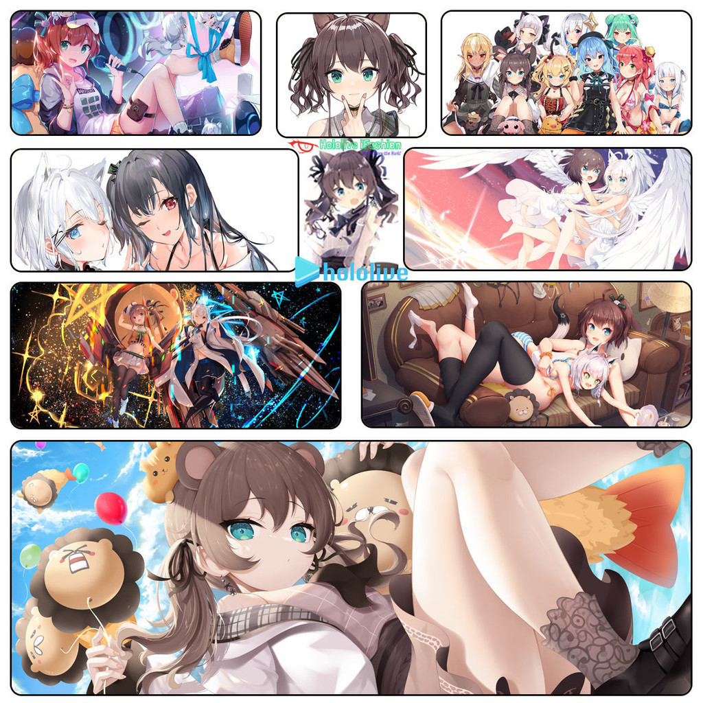 hololive hololive週邊 hololive鼠標墊 Hololive Vtuber 夏色祭 馬自立超大鎖邊動