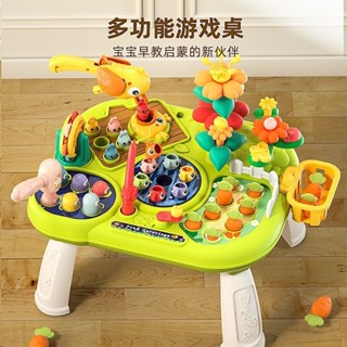 【限時折扣】學習桌兒童9合1多功能寶麗游戲桌趣味益智嬰兒玩具寶寶折疊1-3歲兒童玩具 玩