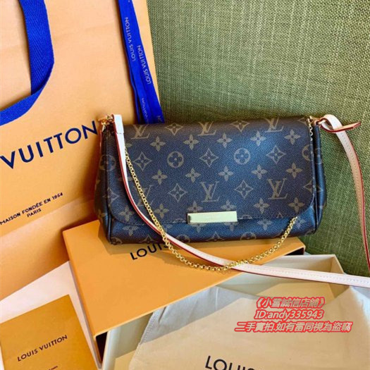 LV 路易威登 FAVORITE 老花WOC 斜背包 肩背包 郵差包 M40718 女款 實拍