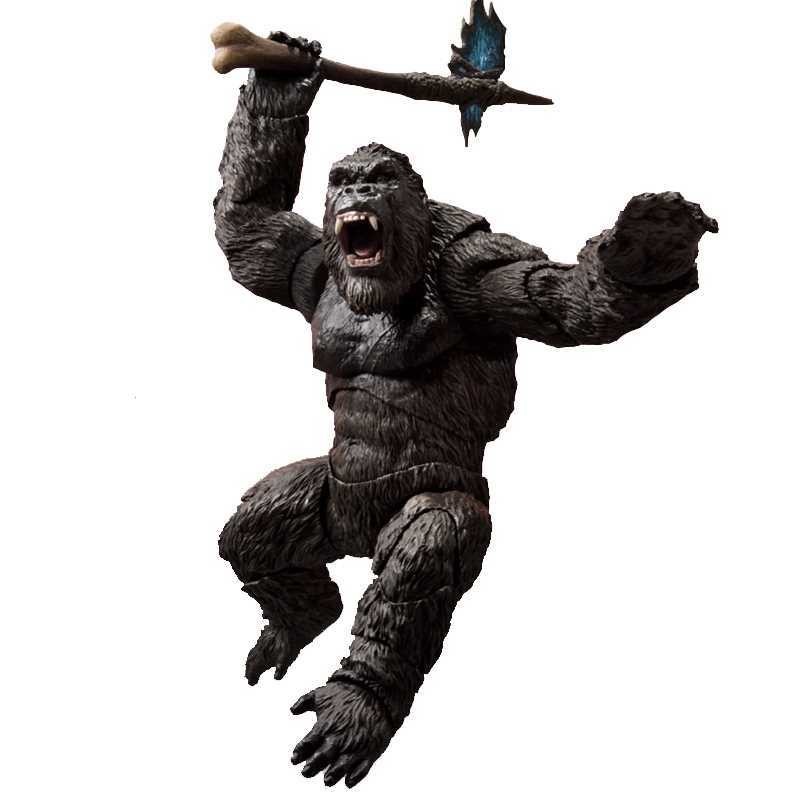 哥吉拉 哥吉拉公仔 手辦 怪獸哥斯拉大戰金剛手辦能量戰斧大猩猩可動關節模型玩具