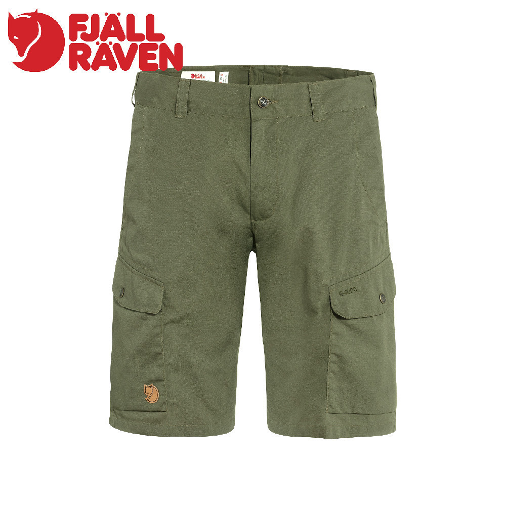 【Fjallraven 小狐狸 男 Ruaha G1000 Lite 短褲《月桂綠》】F81188/登山褲/健行褲