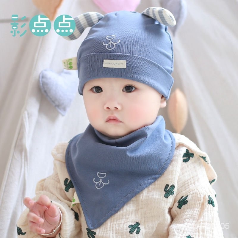 爆款💋寶寶鹵門帽春秋新款嬰兒帽子超萌嬰幼兒帽子新生兒胎帽加厚0-1嵗 685W