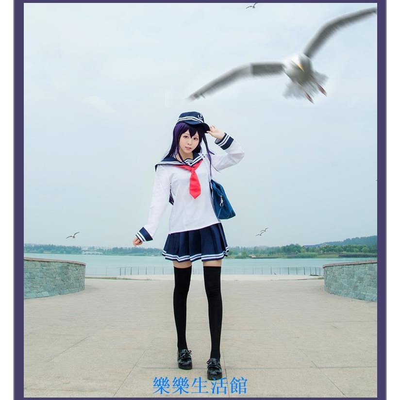 【熱銷】現貨水手服艦隊collection艦娘曉響雷電水手服Cosplay舞