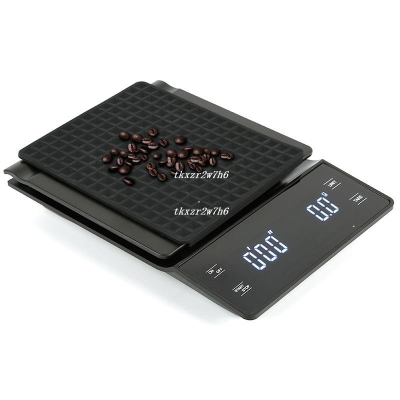 熱銷中🎉家用3KG手衝咖啡秤計時多功能智能廚房烘焙電子秤食品秤咖啡稱居家日用品