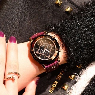 2024年新款手錶女ins風 紅色時尚潮流 大錶盤皮帶 學生女錶 時尚腕錶 女士手錶 女士腕錶