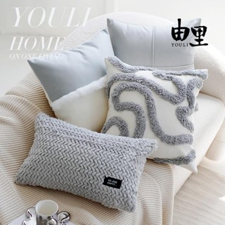🚚優質🚚ins奶油色 灰色輕奢靠枕 沙發抱枕套 北歐現代簡約沙發含芯莫蘭迪腰枕yl88