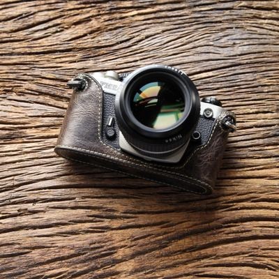 cam-in Nikon FM2 尼康相機牛皮真皮保護皮套 底座 尼康相機半套