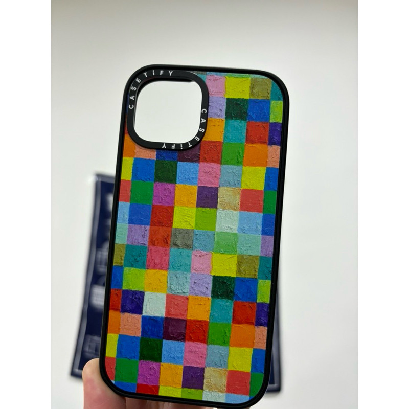 現貨免運）casetify iphone15 手機殼 fragment 彩虹 馬賽克 二手