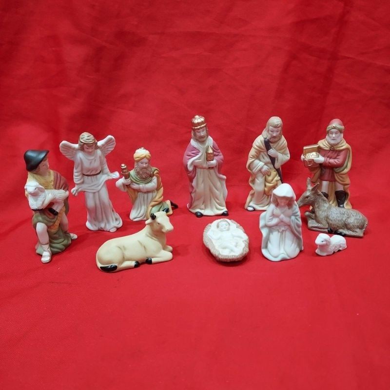 早期陶瓷 全新 耶穌誕生 基督教天主教 擺飾［ 整組不拆售］