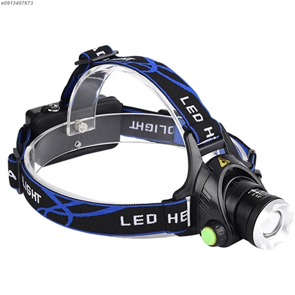 L2鋁合金頭燈 防水LED強光 伸縮變焦頭燈 戶外感應釣魚充電頭燈