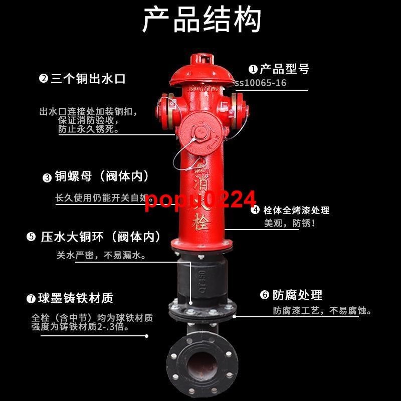 熱銷AA 熱銷AA室外消火栓ss100150地上栓消防栓SA地下式防撞消防管接頭配件