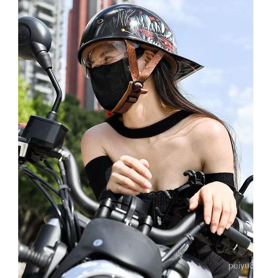❤免運 機車  半罩式 半罩安全帽 可調節  棒球帽 摩托車頭盔 安全帽 哈雷 機車