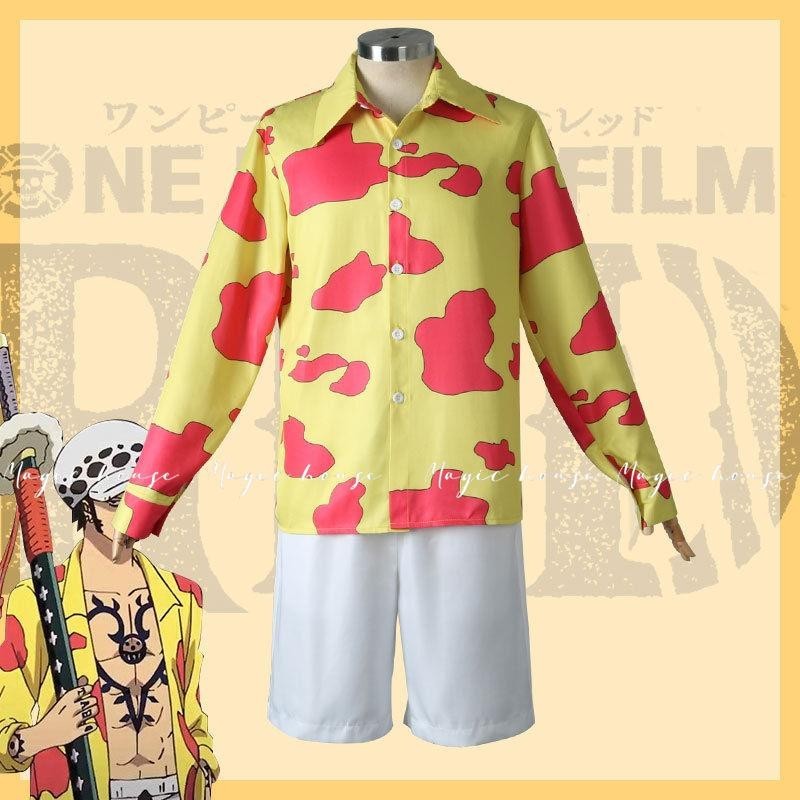 魔幻屋 海賊王cos服RED劇場版特拉法爾加羅長袖襯衫cosplay印花套裝