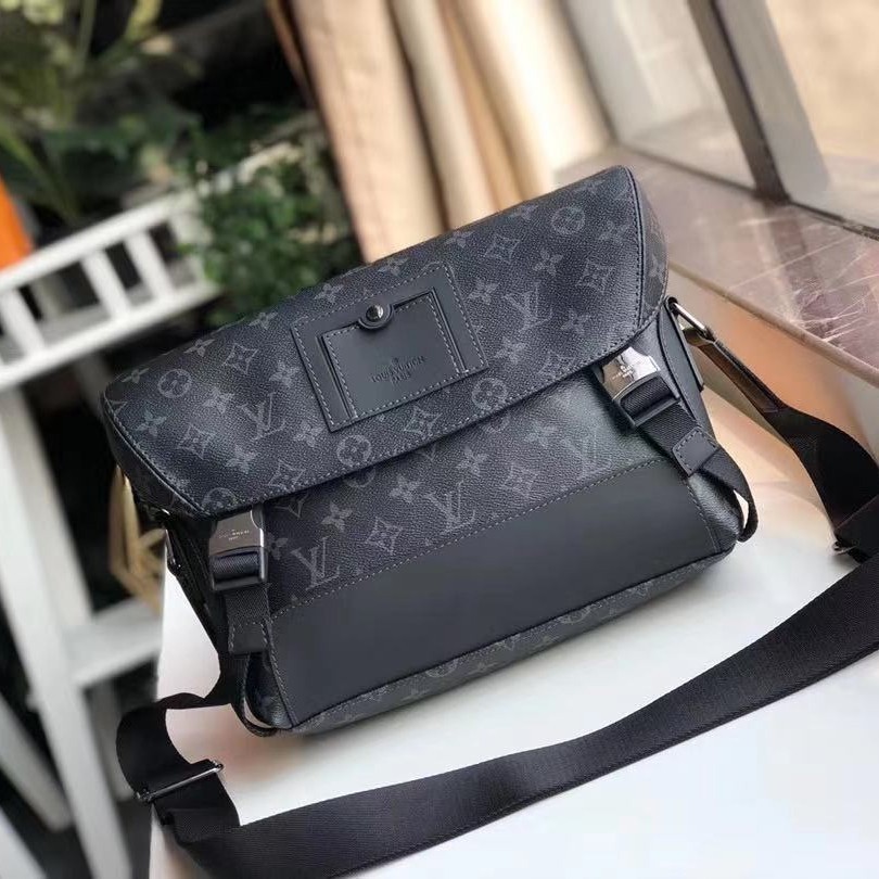 苑苑二手/LV Monogram M40511 男包 路易威登 郵差包 翻蓋雙釦 商務頭層牛皮PVC 電腦包 斜挎